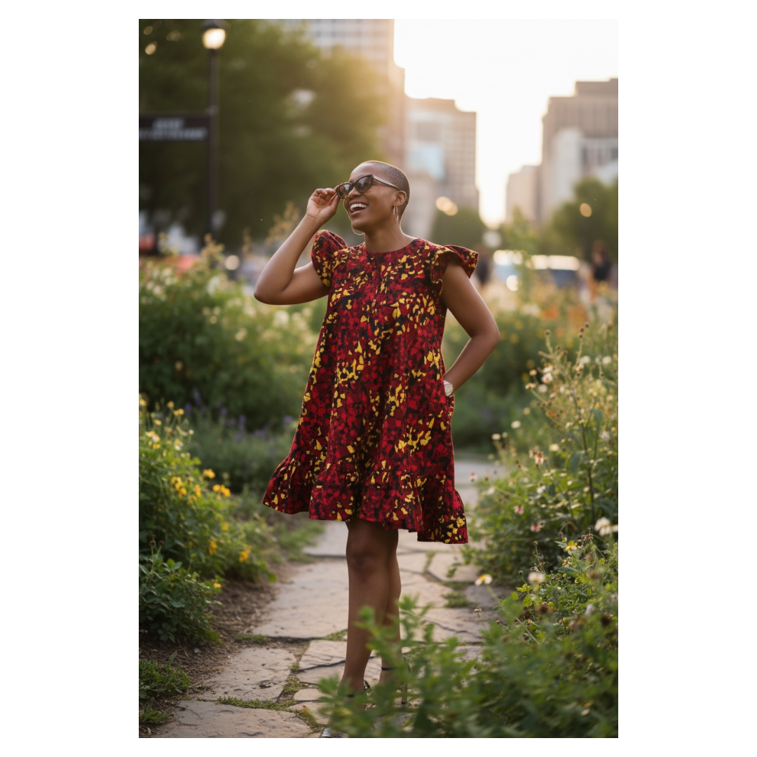 Babydoll  Short Dress (wine red)