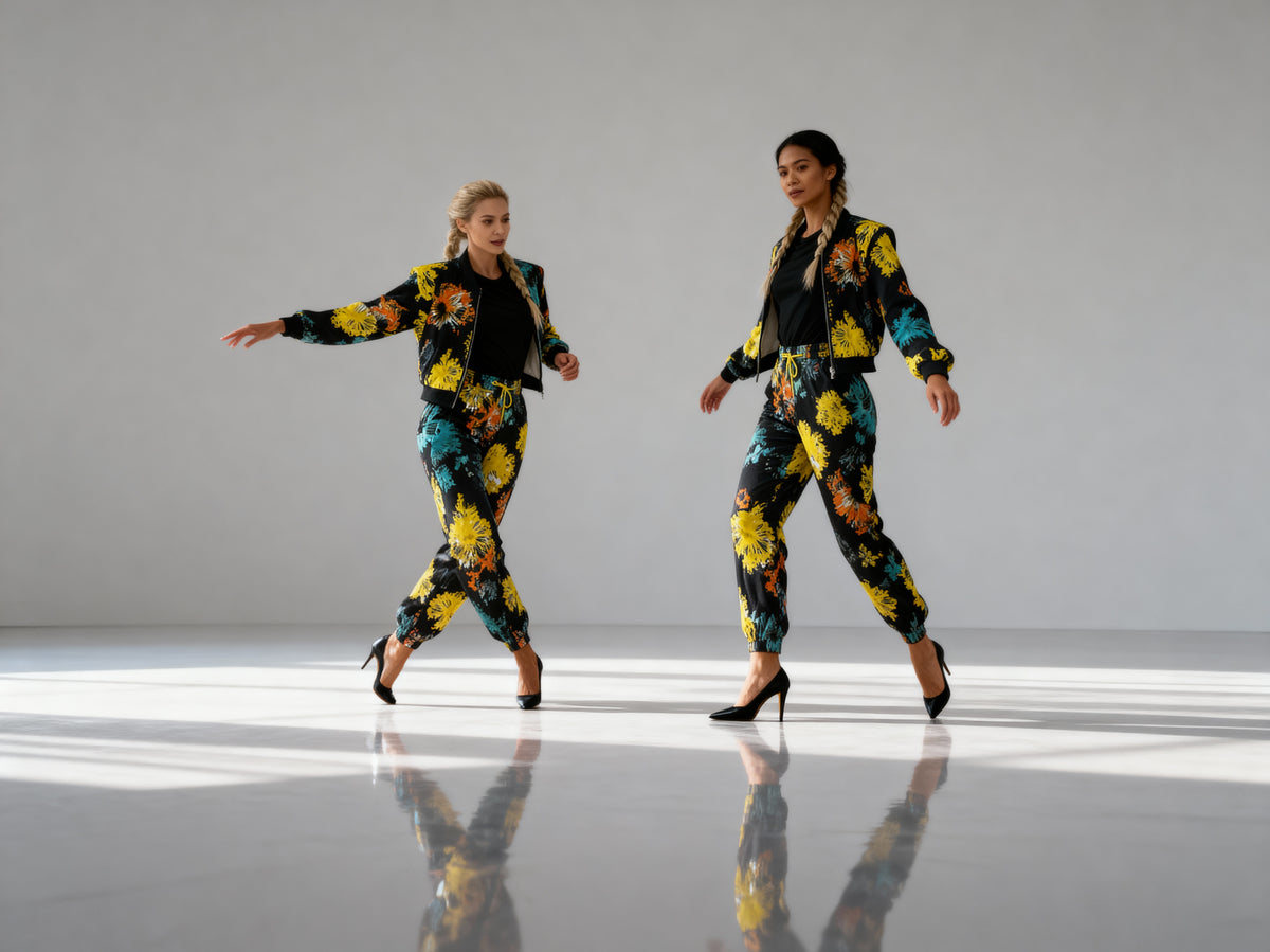 Bomber jacket( floral on black)