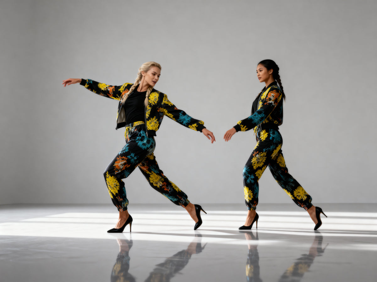 Bomber jacket( floral on black)