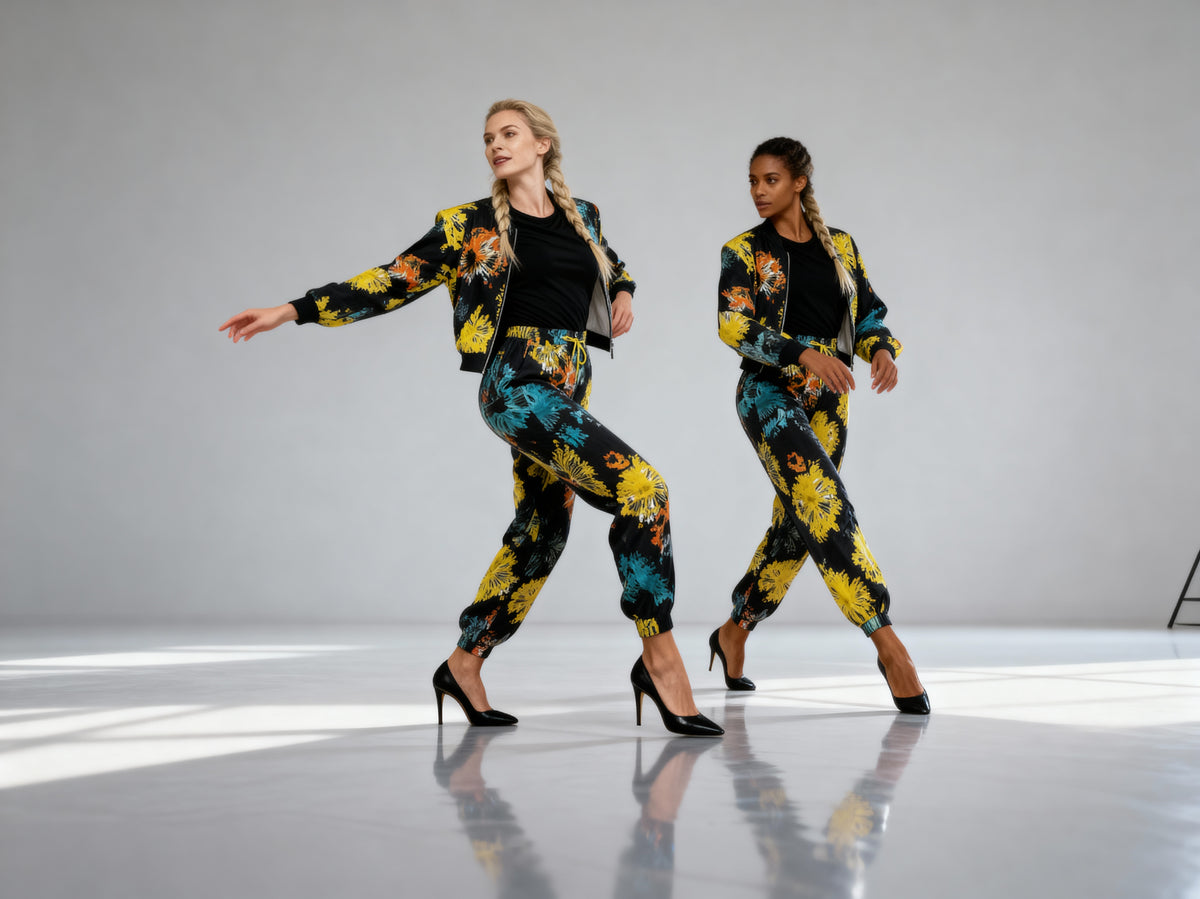 Bomber jacket( floral on black)