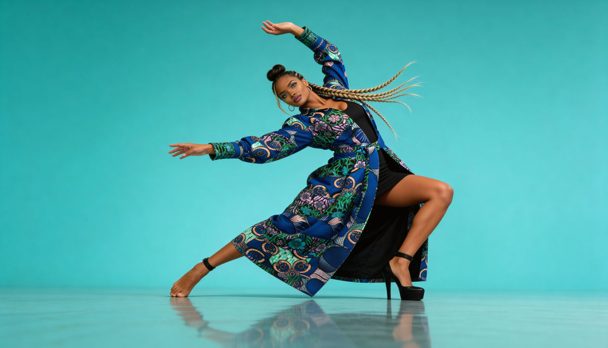 Fabulosity Kimono Dress With Long Sash ( Blue)