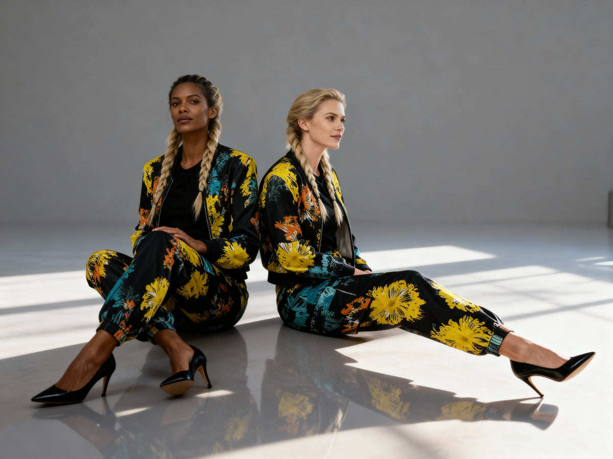 Bomber jacket( floral on black)