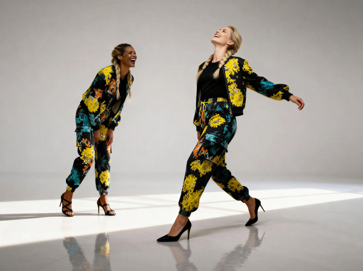 Bomber jacket( floral on black)