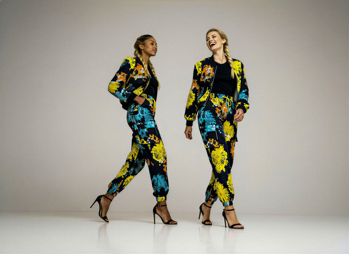 Bomber jacket( floral on black)