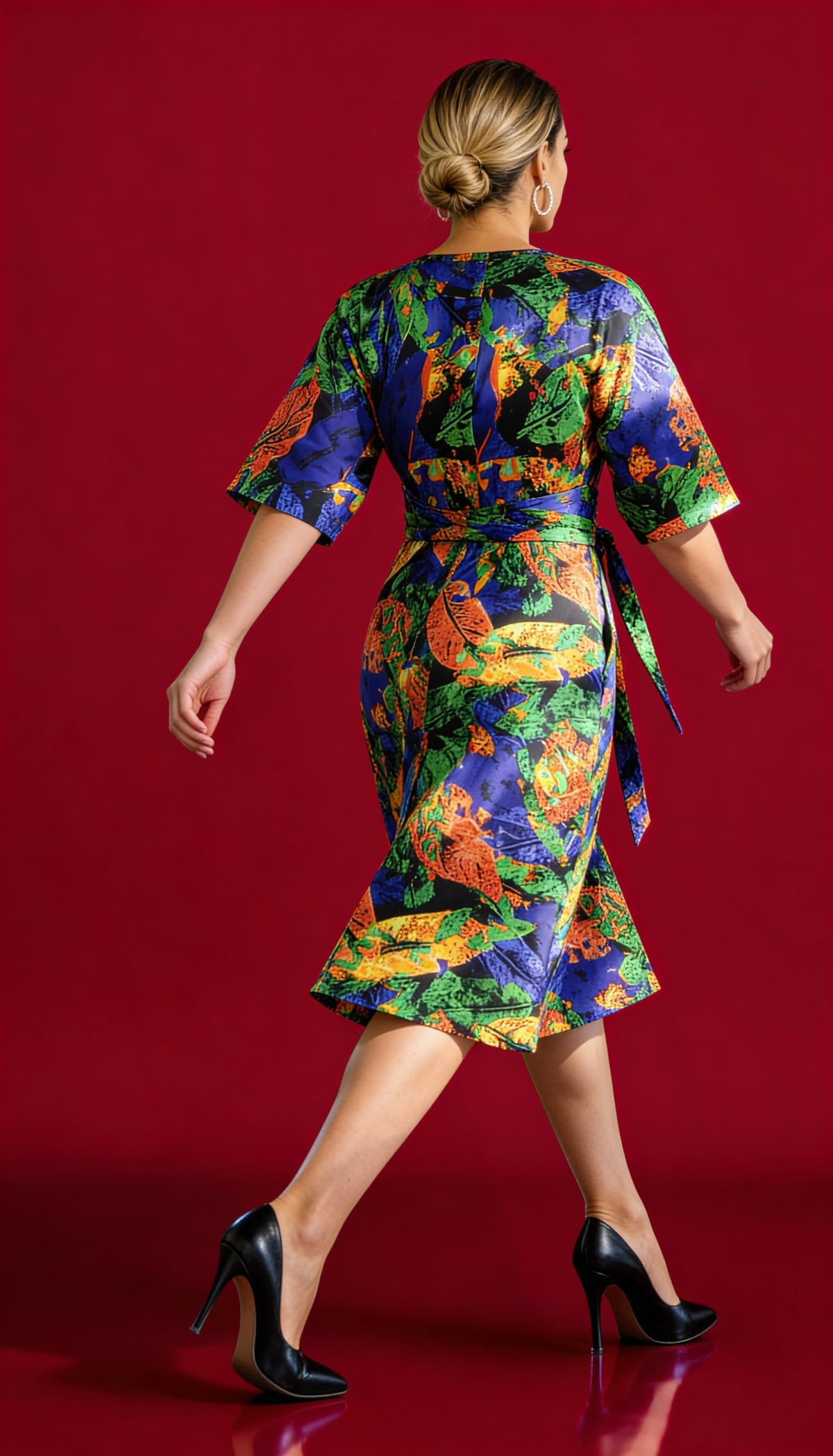Multicolor A-line dress