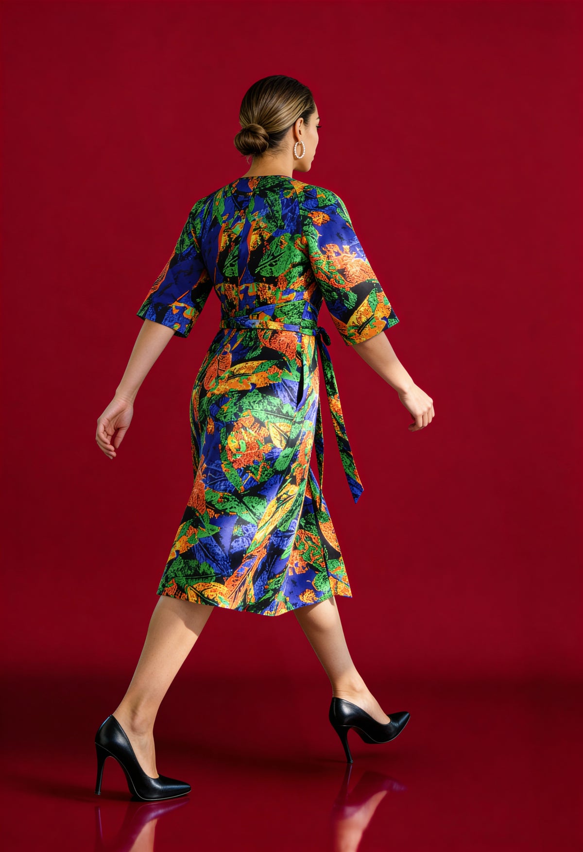 Multicolor A-line dress