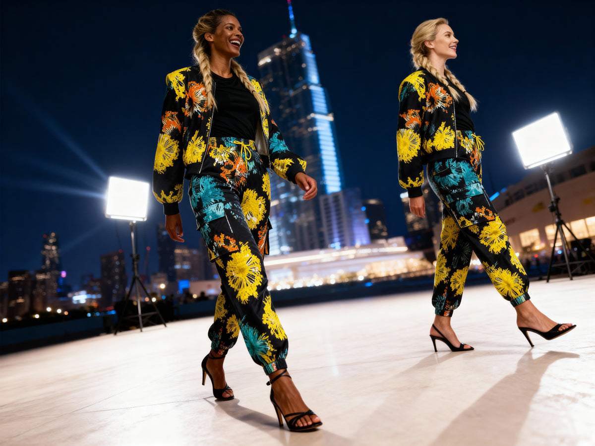 Bomber jacket( floral on black)