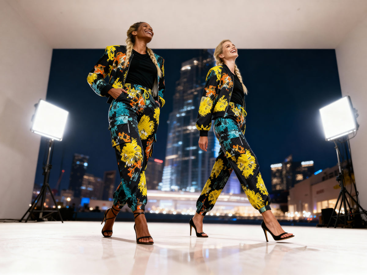 Bomber jacket( floral on black)