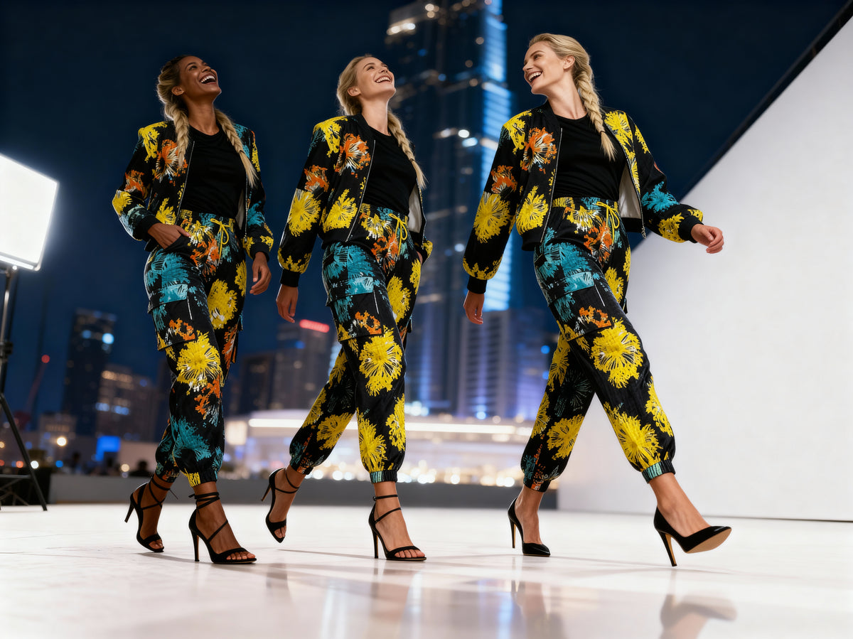 Bomber jacket( floral on black)