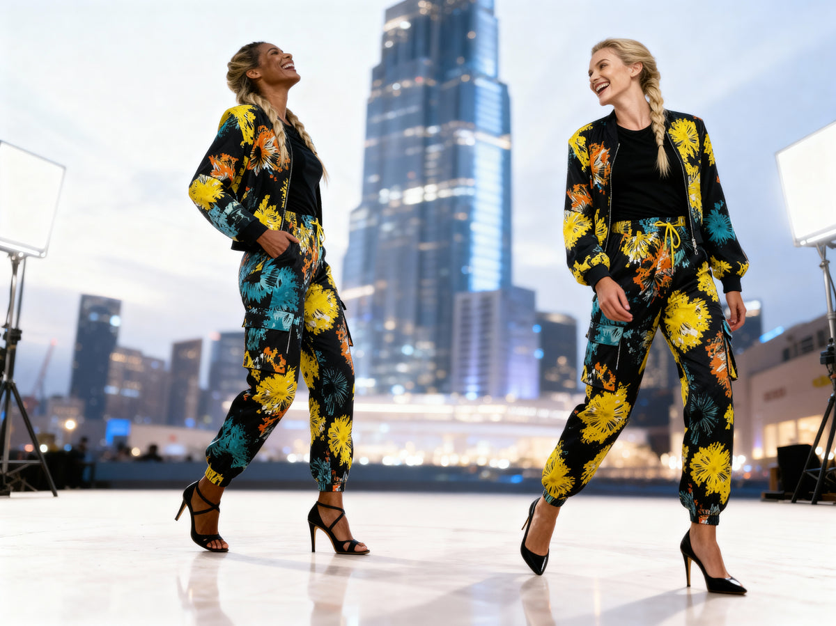 Bomber jacket( floral on black)