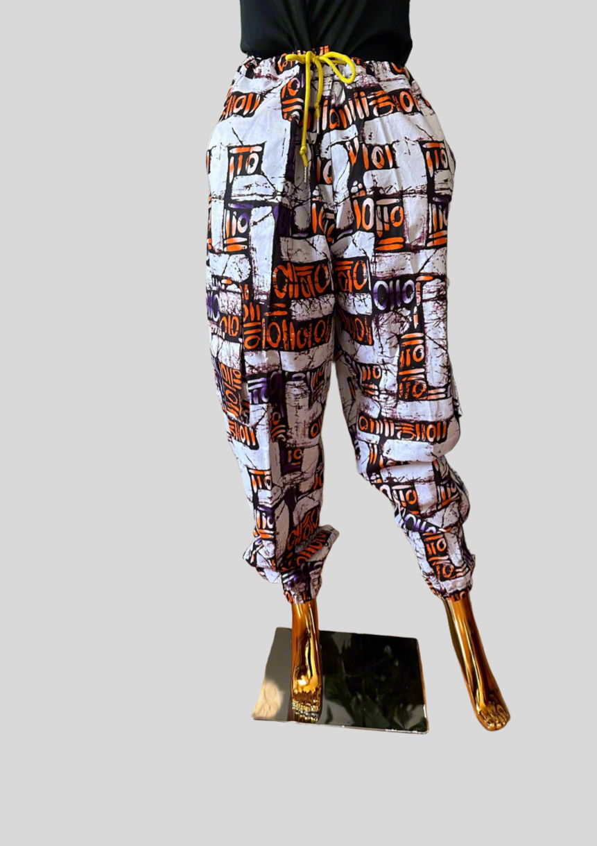 Cargo Pant  ( white and orange)