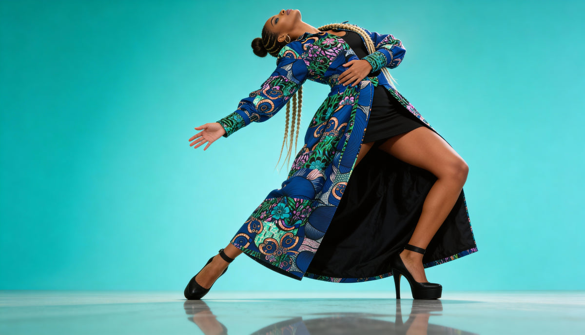 Fabulosity Kimono Dress With Long Sash ( Blue)