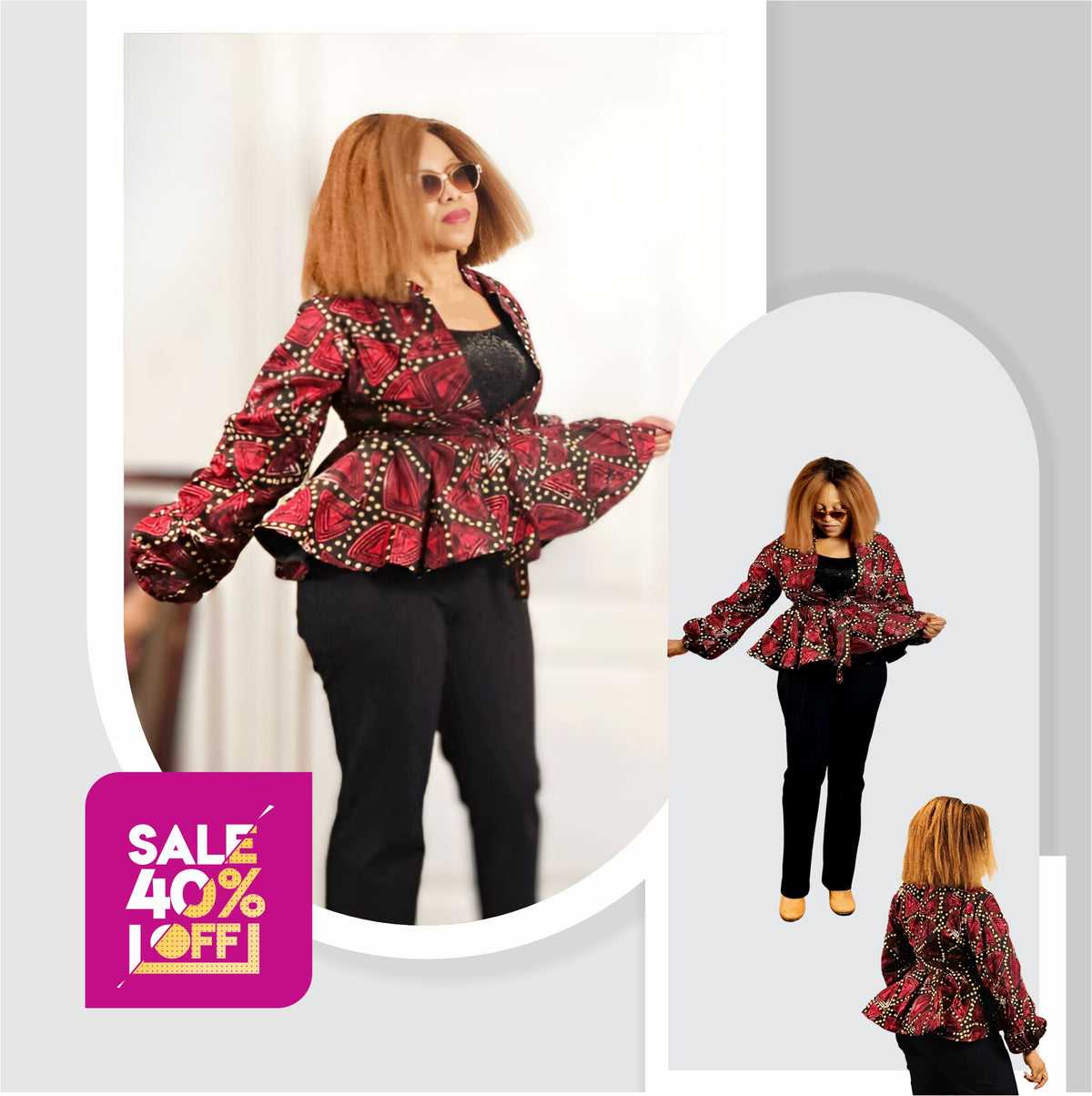 Ugo Peplum Jacket blouse