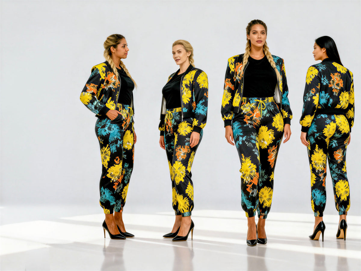 Bomber jacket( floral on black)