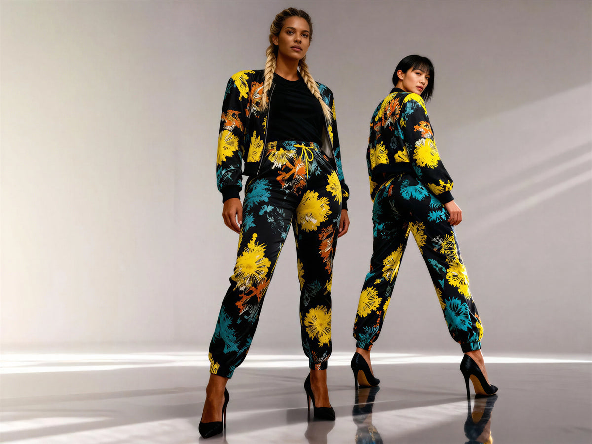 Bomber jacket( floral on black)