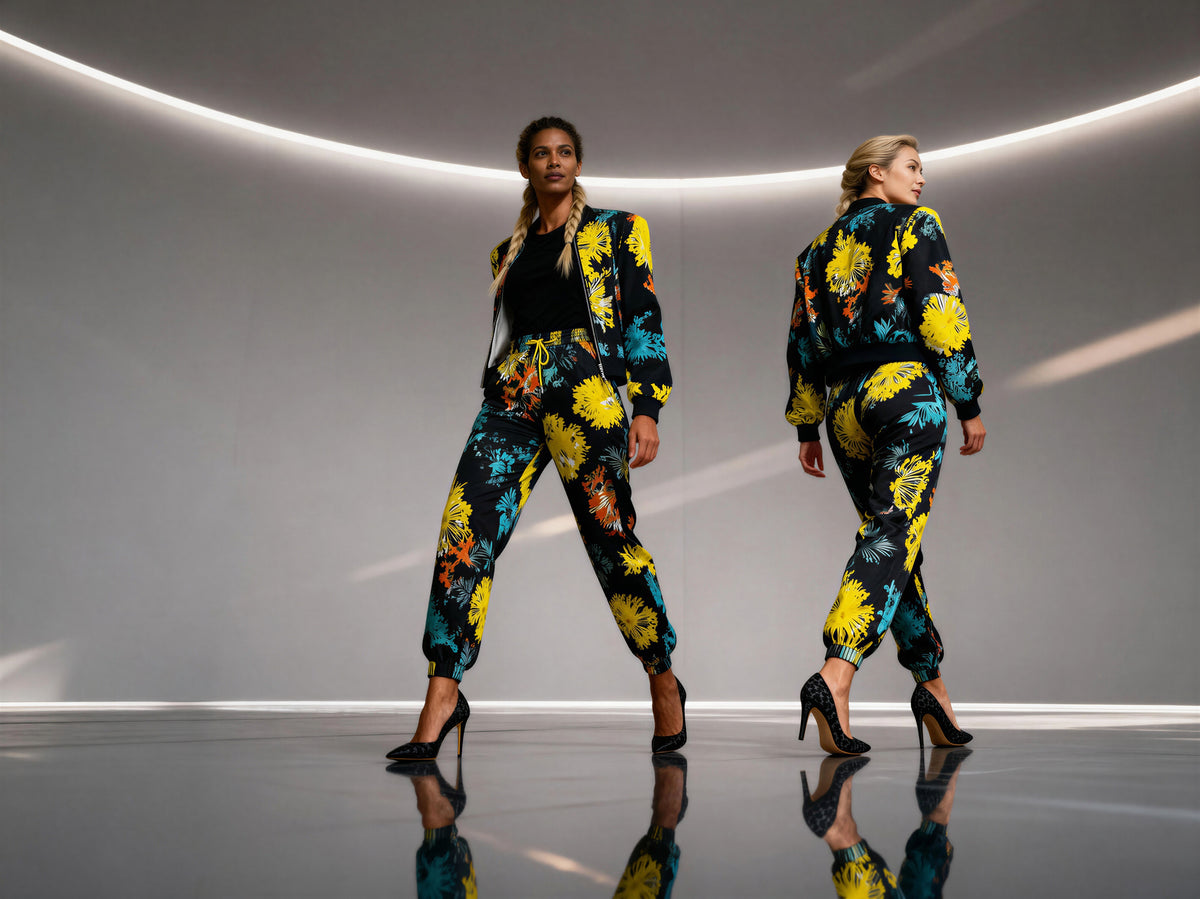 Bomber jacket( floral on black)