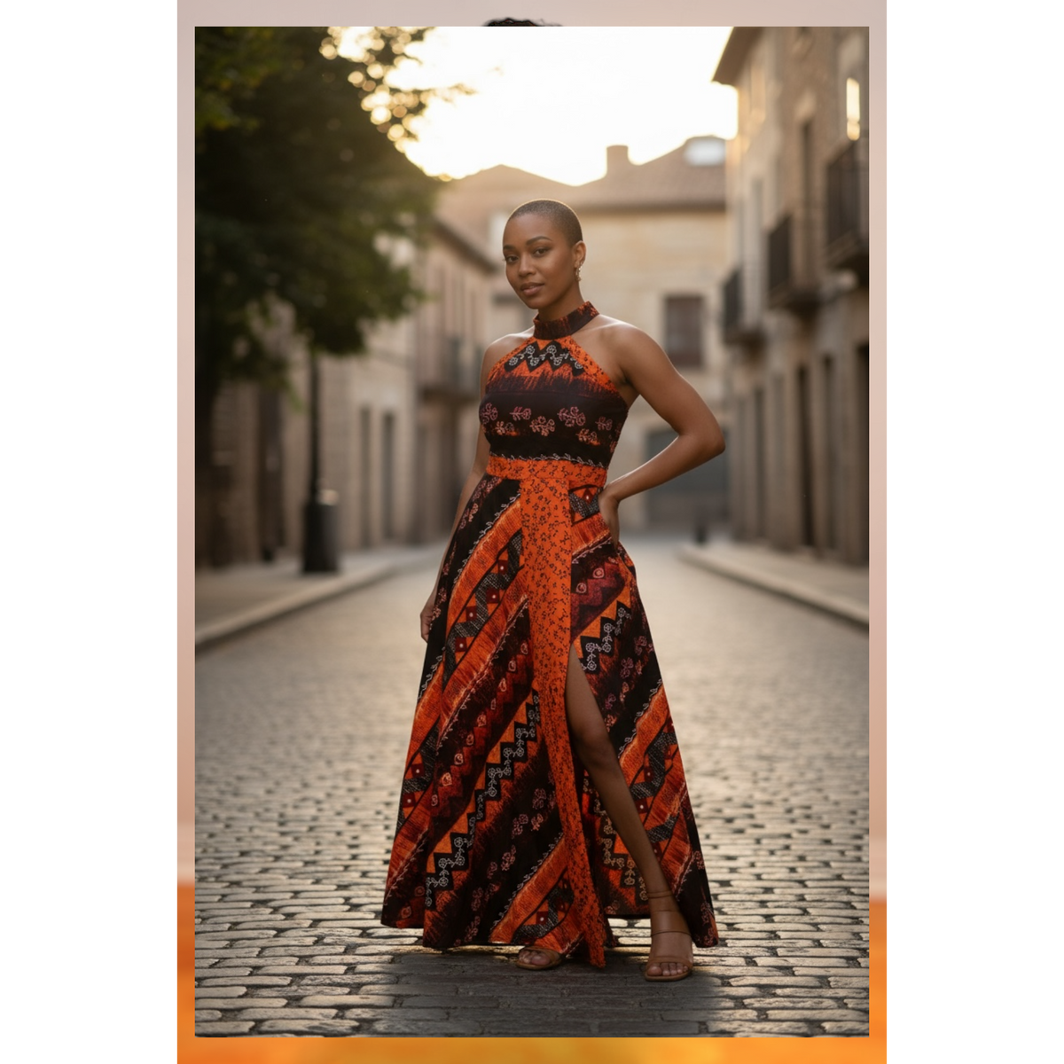 I - Am - Loved  Maxi Dress ( orange)