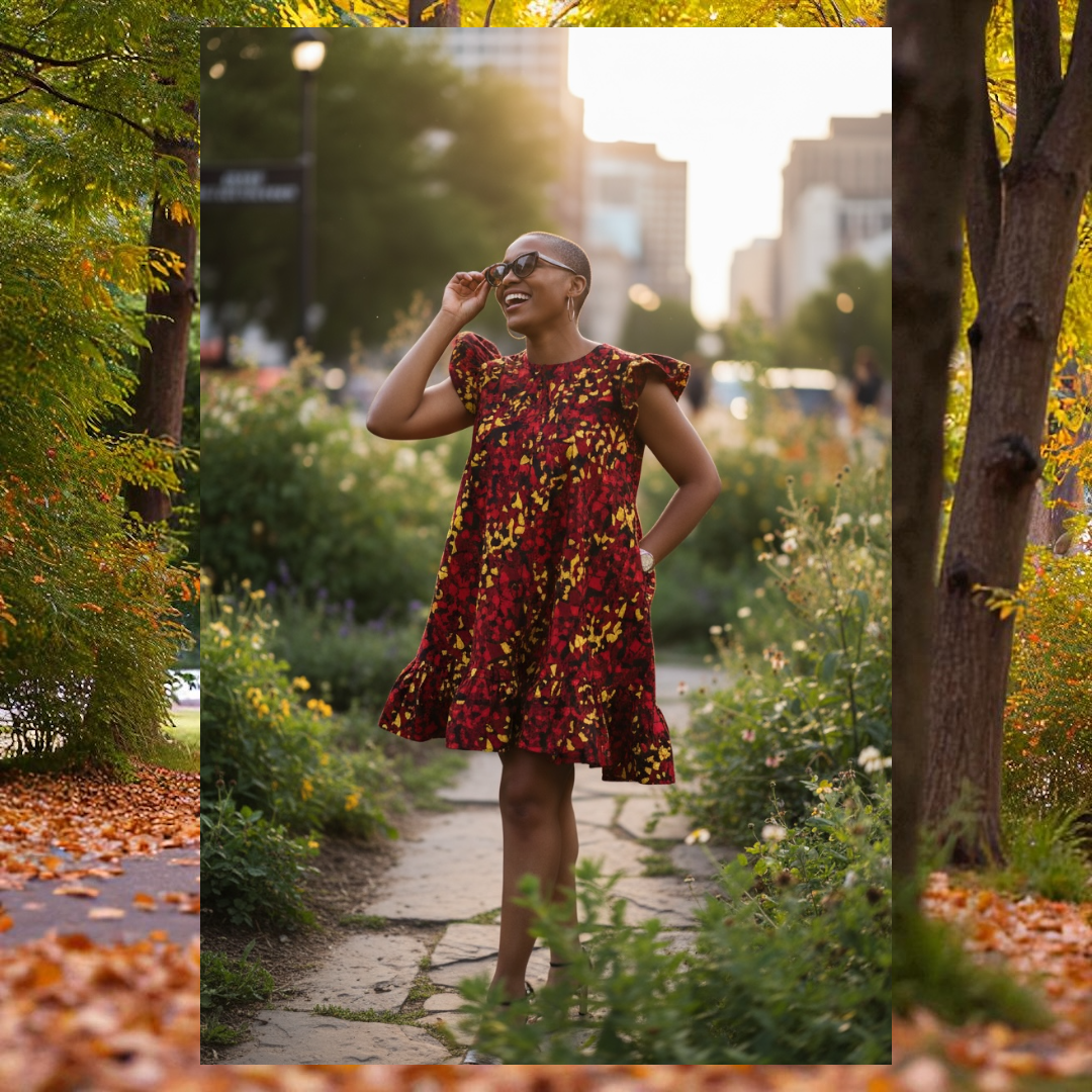 Babydoll  Short Dress (wine red)