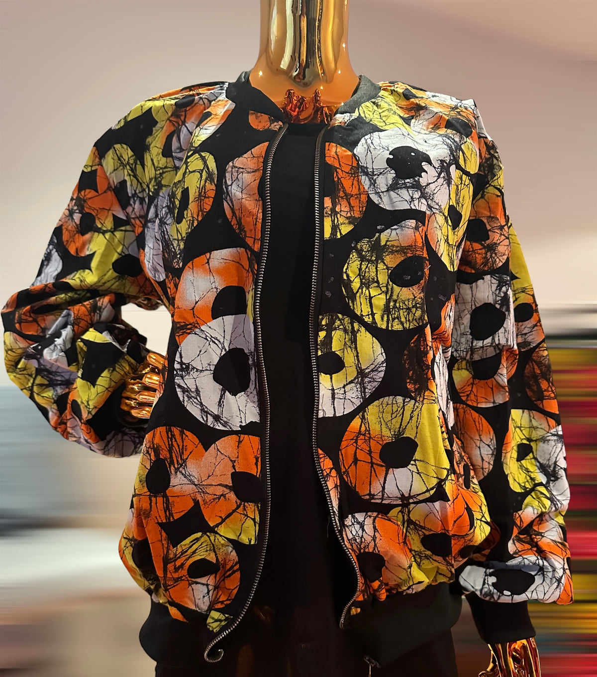 Bomber Jacket ( orange dots)