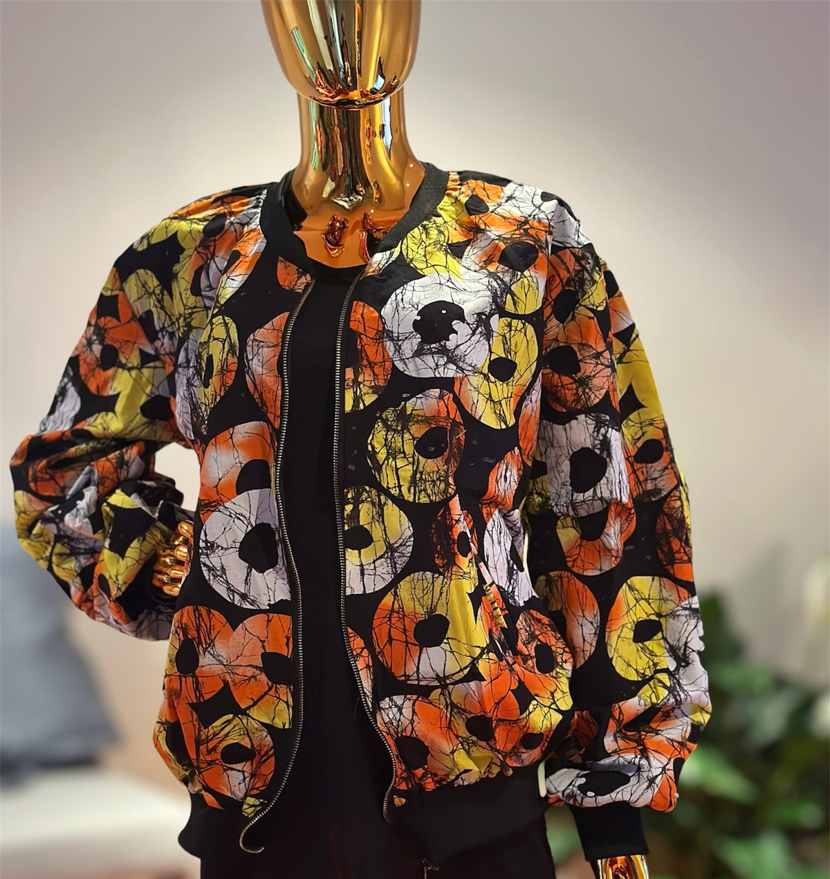 Bomber Jacket ( orange dots)