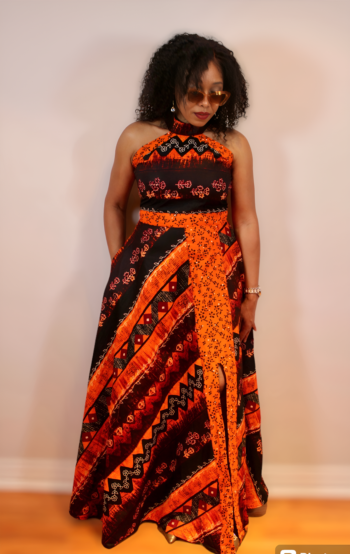 I - Am - Loved  Maxi Dress ( orange)