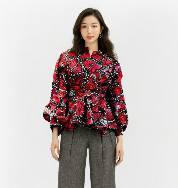 Ugo Peplum Jacket blouse